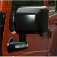 Door Mirror with LED Signals, Black, Left, 07-13 Jeep Wrangler