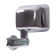 Door Mirror with LED Signals, Chrome, Left, 07-12 Jeep Wrangler (JK)