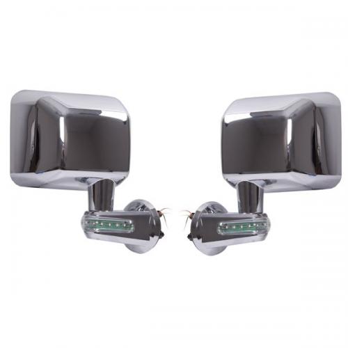 Door Mirrors with LED Turn Signals, Chrome, 07-13 Jeep Wrangler (JK)