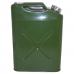 Jerry Can Gas Tank, Metal 5-Gallon In Olive Drab, (With Plastic Nozzle)