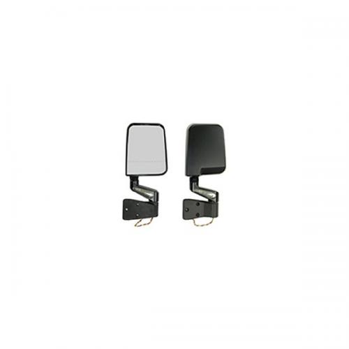 Led Mirror Pair, Black, 87-02 Wrangler With Dual Focal Point On Passenger Side Lens