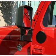 Door Mirror Relocation Brackets, Pair, Black 07-10 JK Wrangler