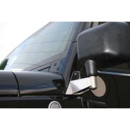 Door Mirror Relocation Brackets, Pair, Stainless Steel, 07-10 JK Wrangler