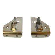 Windshield Hinge Light Bracket Pair, Stainless, 76-95 CJ/Wrangler