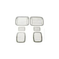 Billet Stone Guard Set, 6-Piece, Stainless, 87-95 Wrangler