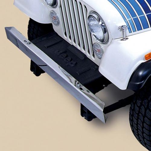 Stainless Steel Front Bumper Without Holes, 55-86 Jeep CJ Models