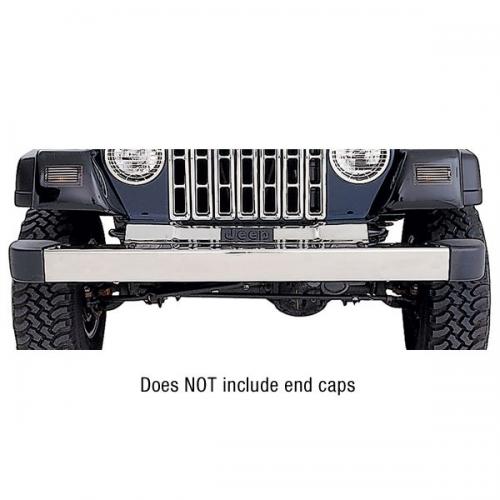 Stainless Steel Front Bumper Without Holes, 97-06 Jeep Wrangler (TJ)