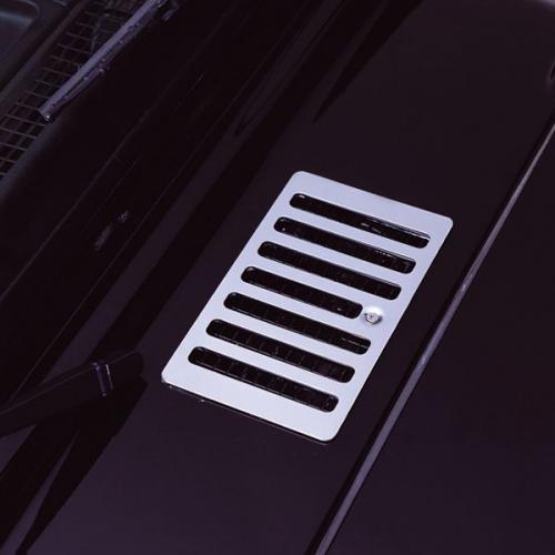 Hood Vent Cover, 98-06 Jeep Wrangler/Unlimited, Stainless