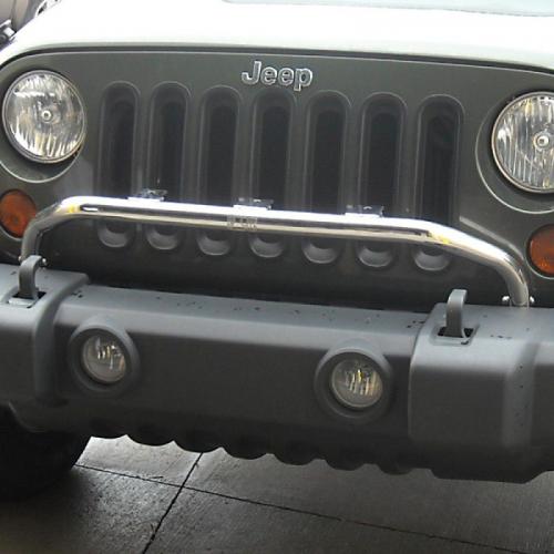 Light Bar Bumper Mounted, Polished Stainless Steel, Rugged Ridge, Jeep Wrangler (JK) 07-10
