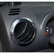 AC Vent Trim Rings, Chrome, 07-10 Jeep Wrangler