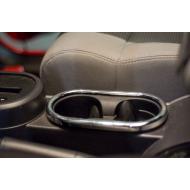 Front Cup Holder Trim, Chrome, 07-10 Jeep Wrangler (JK)