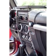 Center Dash Accents, Chrome, 07-10 Jeep Wrangler