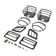 Euro Guard Kit, Black Chrome, 97-06 Jeep Wrangler