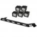 Hood Light Bar Kit, 5 Cube LED Lights, 07-14 Jeep Wrangler (JK)