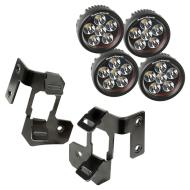 A-Pillar Light Mount Kit, Semi-Gloss Black, Round LED, 07-15 Wrangler