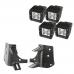 Dual A-Pillar LED Kit, 3-Inch Square Lights; 97-06 Jeep Wrangler TJ/LJ