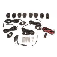 LED Rock Light Kit with Harness, 4-pc, White; 07-16 JK