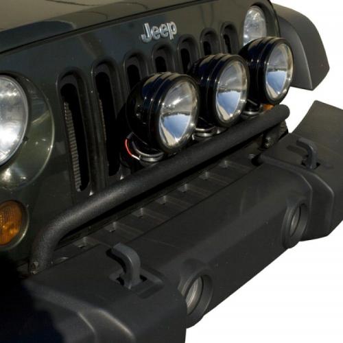 Light Bar Bumper Mounted, Textured Black, Rugged Ridge, Jeep Wrangler (JK) 07-09