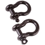 D-Shackles, 3/4-In, Black, Pair