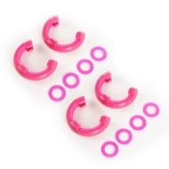 D-Ring Isolator Kit, Pink 2-Pair, 3/4-Inch