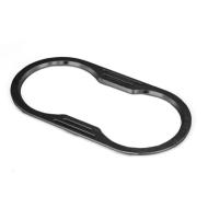 Billet Aluminum Cup Holder Bezel, Black, 07-10 Jeep Wrangler