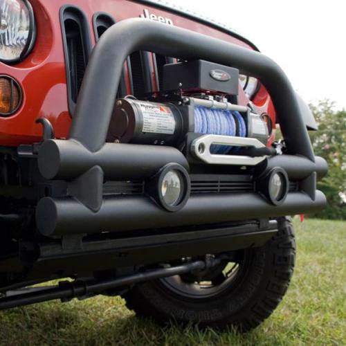 3-Inch Stubby Tube Front Winch Bumper, 07-13 Jeep Wrangler