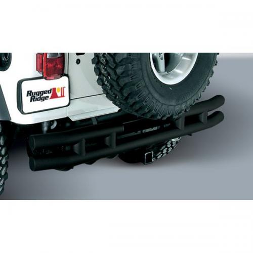 3-Inch Double Tube Rear Bumper With Hitch, 55-86 Jeep CJ Models