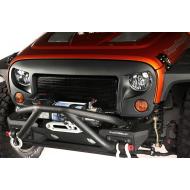 Front Spartan Grille - Black with Black Screen 07-15 JK WRANGLER