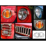 19-Piece Euro Guard Light Kit, Stainless, 07-13 Jeep Wrangler