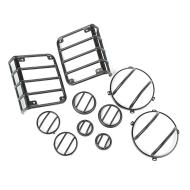 Euro Guard Kit, 10-Piece, Text.Blk, 07-15 Wrangler