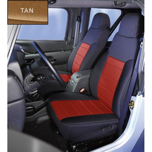 Neoprene Front Seat Covers, Tan, 03-06 Jeep Wrangler (TJ)