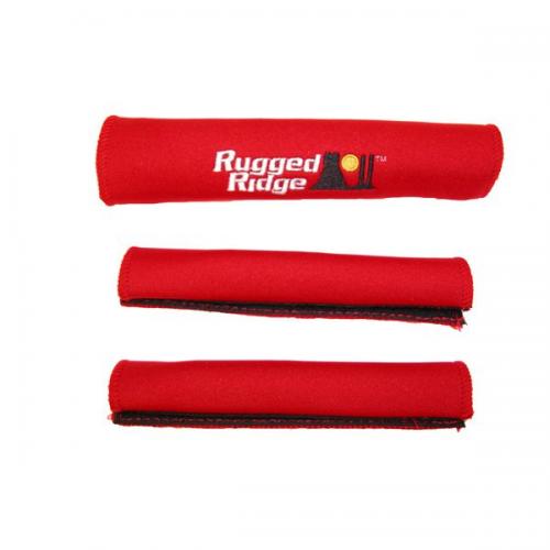Neoprene Door & Grab Handle Covers, Red, 87-95 Jeep Wrangler (YJ)