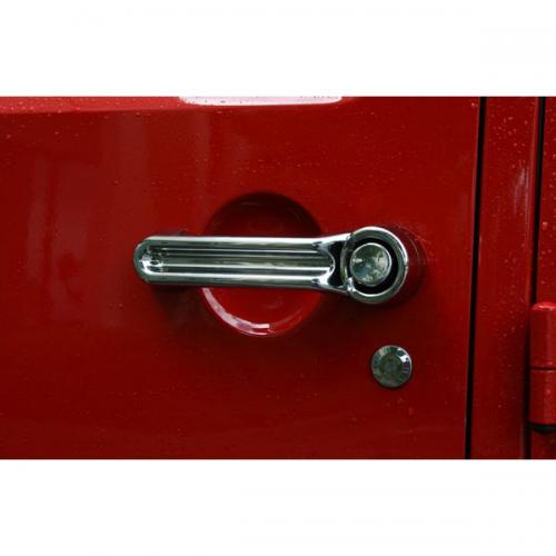 Door Handle Cover Kit, Rugged Ridge, Chrome JK 07-10 4-Door