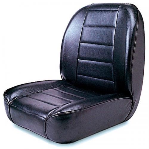 Low-Back Replacement Front Bucket Seat, Black, 55-86 Jeep CJ Models (See Notes For 1955-75)