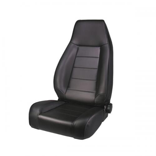 Factory-Style Front Seat, Black Denim, 76-02 Jeep CJ & Wrangler
