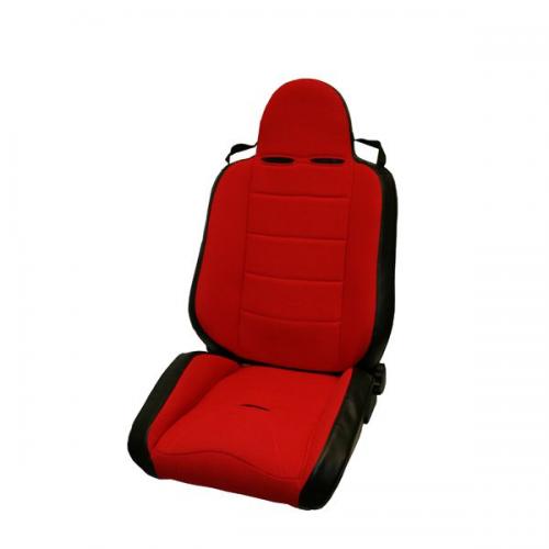 RRC Reclining Racing Seat, Red, Black, 76-02 Jeep CJ & Wrangler