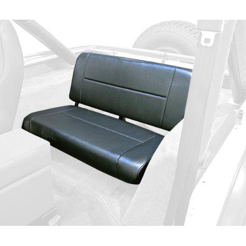 Fixed Rear Seat, Black, 55-95 Jeep CJ & Wrangler