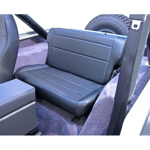 Fold & Tumble Rear Seat, Black, 76-95 Jeep CJ & Wrangler