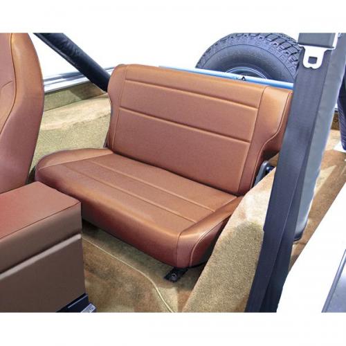 Fold & Tumble Rear Seat, Tan, 76-95 Jeep CJ & Wrangler