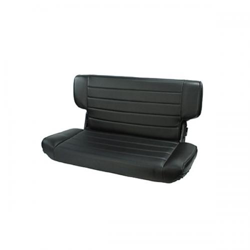 Fold & Tumble Rear Seat, Black Denim, 97-02 Jeep Wrangler (TJ)