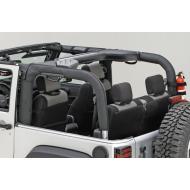 Roll Bar Cover, Black Vinyl, 07-13 Jeep Wrangler (JK)