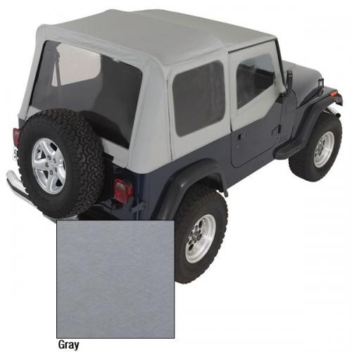 XHD Soft Top, Charcoal, Clear Windows, 88-95 Jeep Wrangler (YJ)