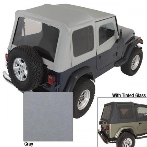XHD Soft Top, Charcoal, Tinted Window, 88-95 Jeep Wrangler (YJ)