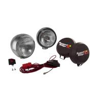 Hid Off Road Fog Light Kit, Pair Of Lights W/ Wiring Harness, 6-In Round Stainless Steel, Rugged Ridge