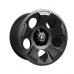 Black satin 17X 9, alum wheel JK,12mm neg offset, 4.5in BS, 5on5