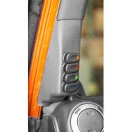 A-Pillar Switch Pod Kit, Black, Left, 07-13 Jeep Wrangler (JK)