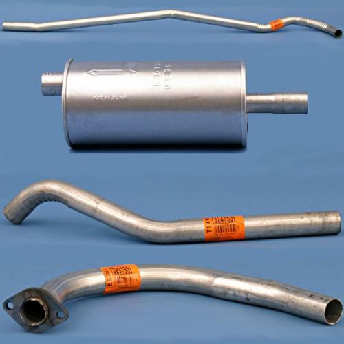 New 4-Piece Exhaust System Kit, 1945-71 Willys & Jeep Models