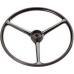 Steering Wheel (Stock), Horn Button Size 2 3/8, Black, 63-75 Jeep CJ3B, CJ5, CJ6, FC